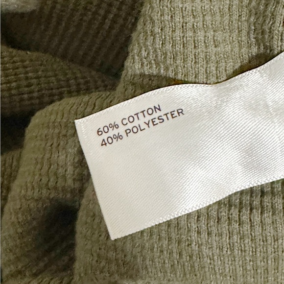 Duluth Trading Company Green Burly Thermal Waffle Knit Shirt Dress - Size Large - Picture 8 of 9